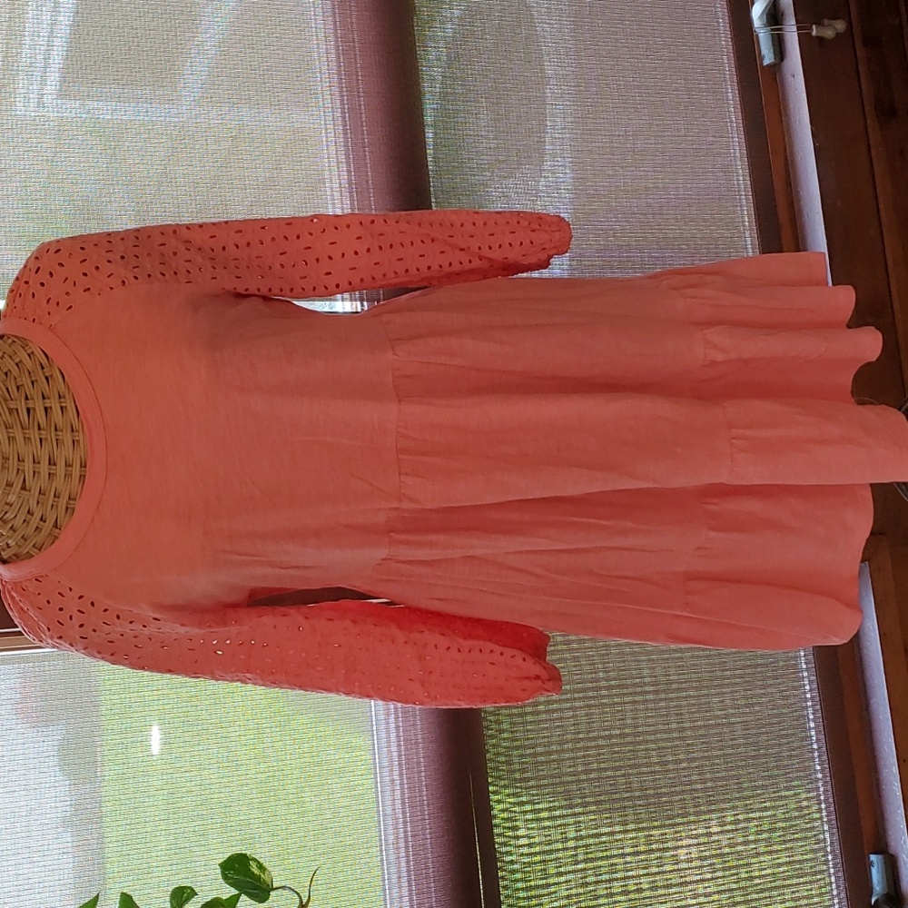 Peach cotton dress size M